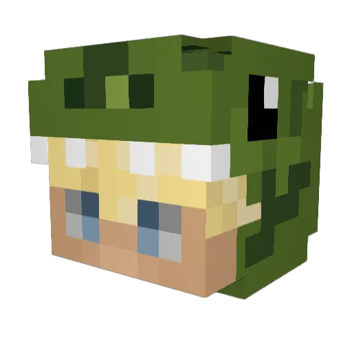 Chzae Minecraft avatar head, 3D render