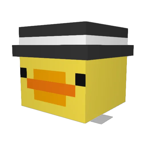 Chziplenok Minecraft avatar head, 3D render