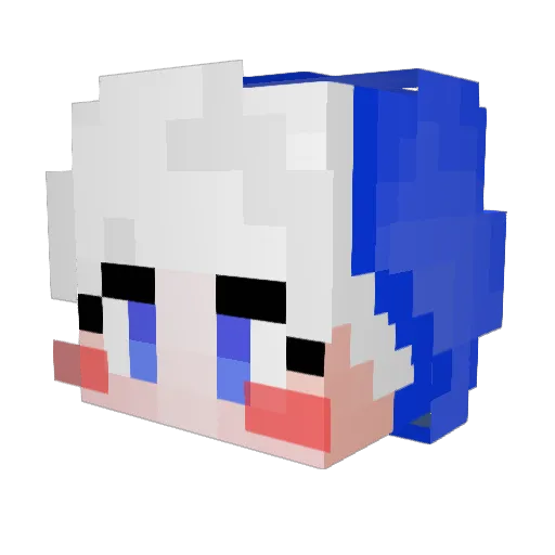 ChzzkYUKINEKO Minecraft avatar head, 3D render