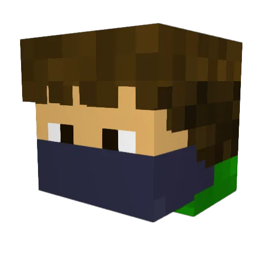 Ci4batta Minecraft avatar head, 3D render