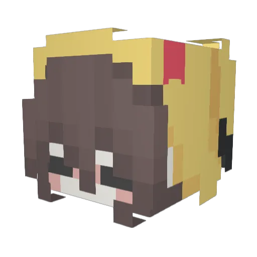 CiJiu_ Minecraft avatar head, 3D render