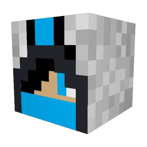 CiRcaQT Minecraft avatar head, 3D render
