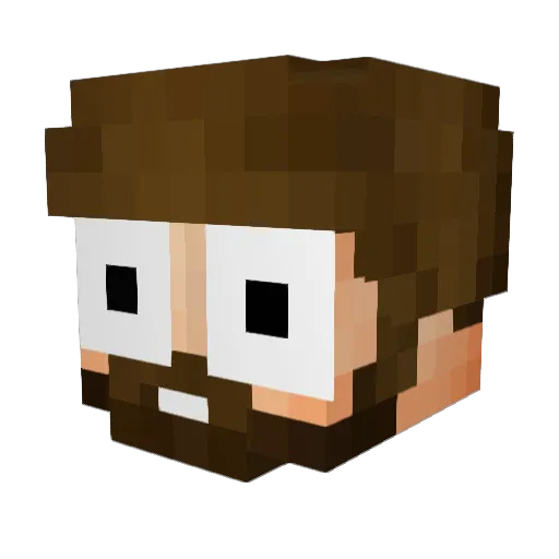 CiXelSyDBoB Minecraft avatar head, 3D render
