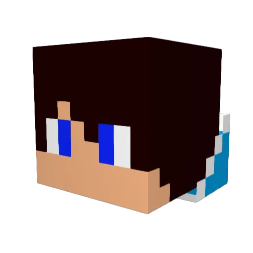 CiXiaoTian Minecraft avatar head, 3D render