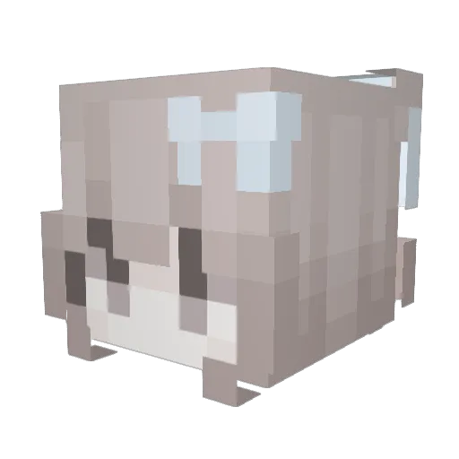 CiaMell Minecraft avatar head, 3D render