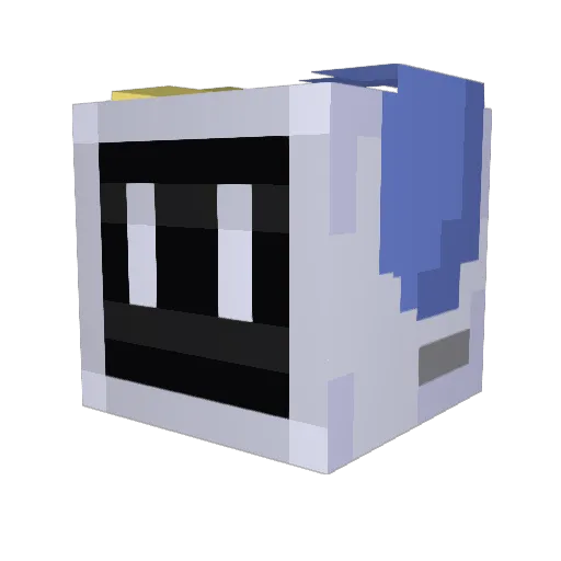 CiaaiK2 Minecraft avatar head, 3D render