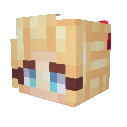 Cialty_ Minecraft avatar head, 3D render