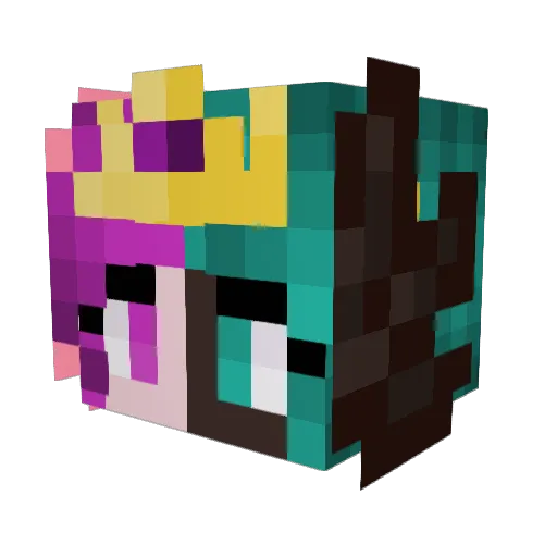 CianaCharm Minecraft avatar head, 3D render