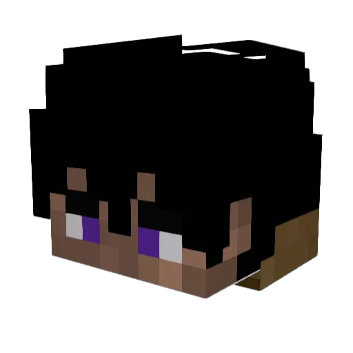 Cianju Minecraft avatar head, 3D render