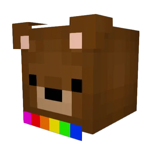 Ciaosus Minecraft avatar head, 3D render
