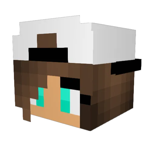 Ciara78 Minecraft avatar head, 3D render