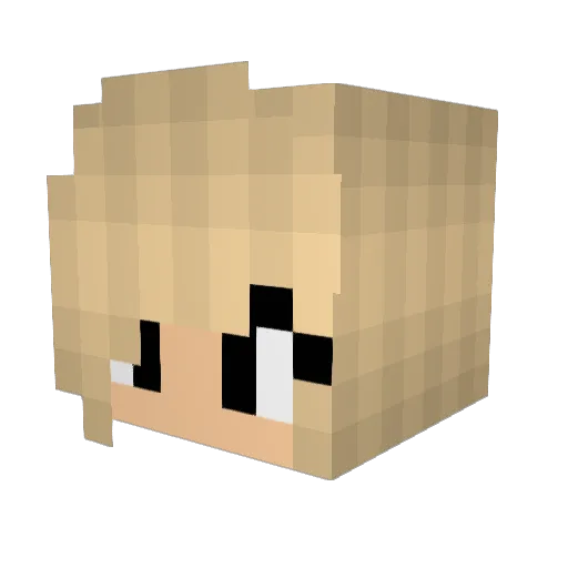 Ciara9 Minecraft avatar head, 3D render