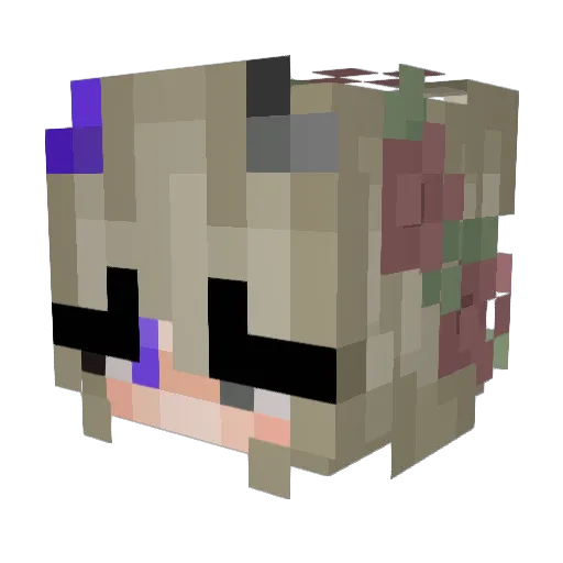 CiaraDB Minecraft avatar head, 3D render