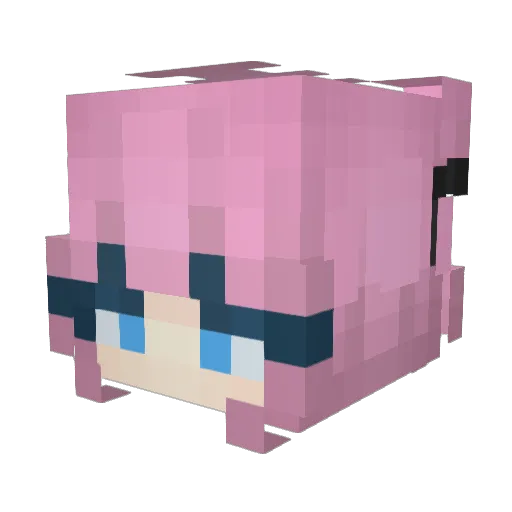 Ciaracy Minecraft avatar head, 3D render