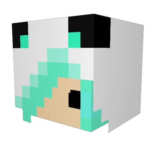 Ciasteczkowa Minecraft avatar head, 3D render