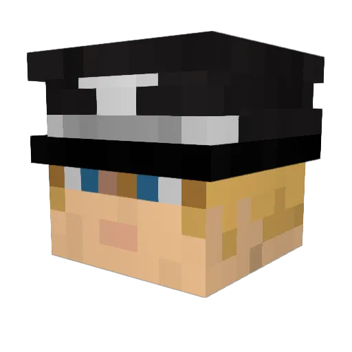 CiastekOfficial Minecraft avatar head, 3D render