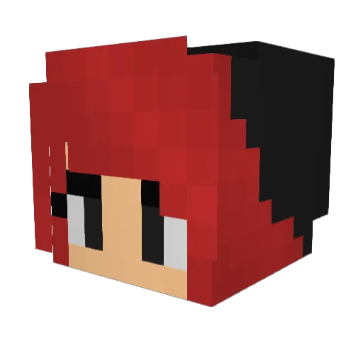 Cibarg Minecraft avatar head, 3D render