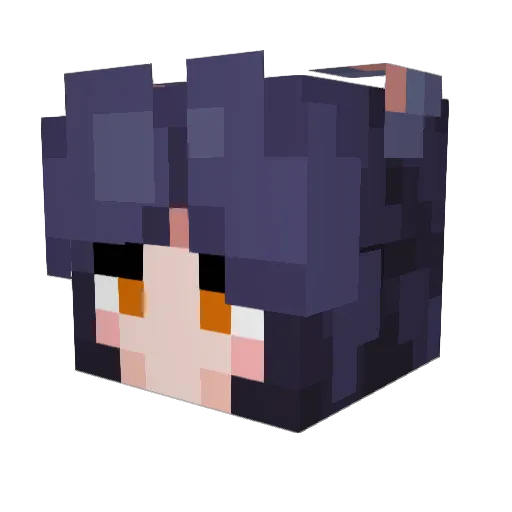 Ciber2k Minecraft avatar head, 3D render