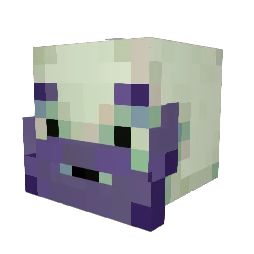 CiberL Minecraft avatar head, 3D render