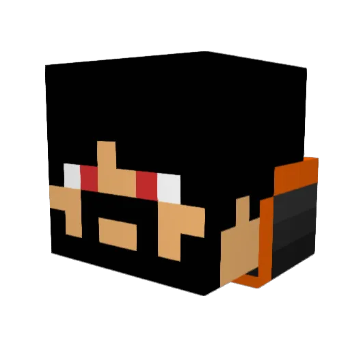 CiberMenGamer Minecraft avatar head, 3D render