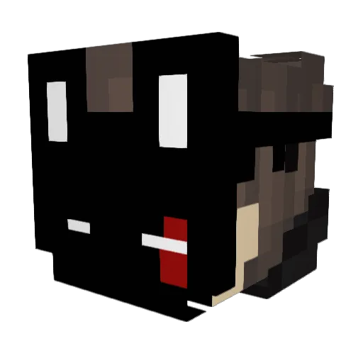 Ciberboti Minecraft avatar head, 3D render