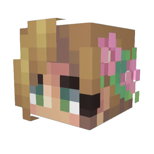 Ciberwings Minecraft avatar head, 3D render