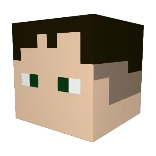 Cibi69 Minecraft avatar head, 3D render