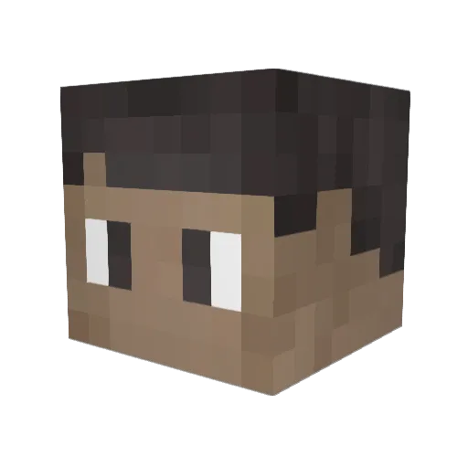 CicakMan Minecraft avatar head, 3D render