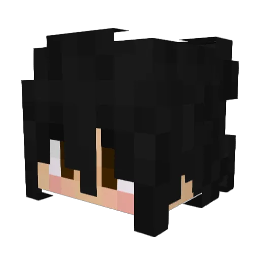 CiceTransFemboy Minecraft avatar head, 3D render
