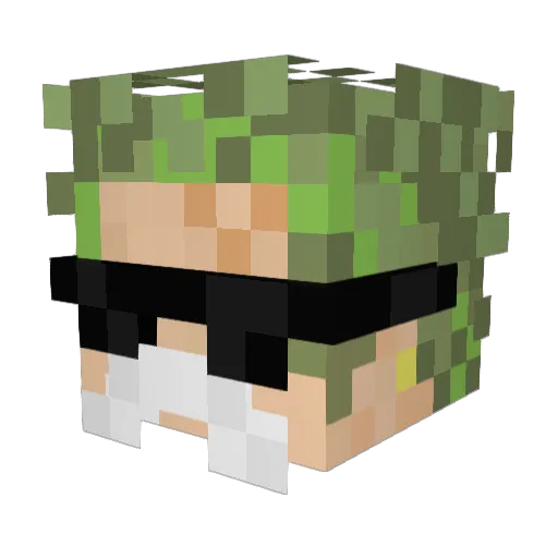 Cicerro Minecraft avatar head, 3D render