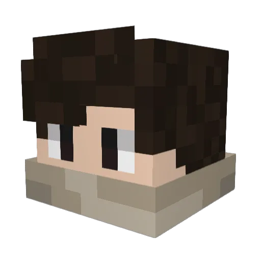 CicholasNage Minecraft avatar head, 3D render