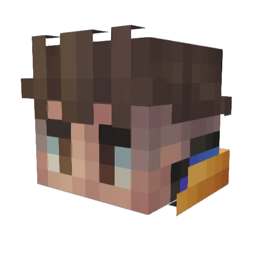 CichyBoKtoInny Minecraft avatar head, 3D render