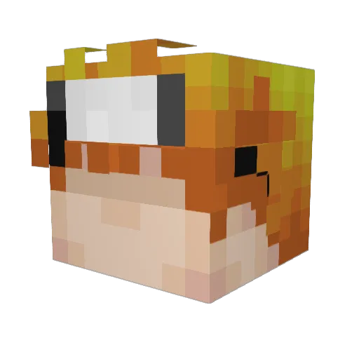 Cicigo Minecraft avatar head, 3D render