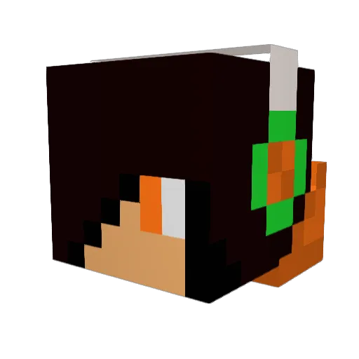 CicutoGamer Minecraft avatar head, 3D render