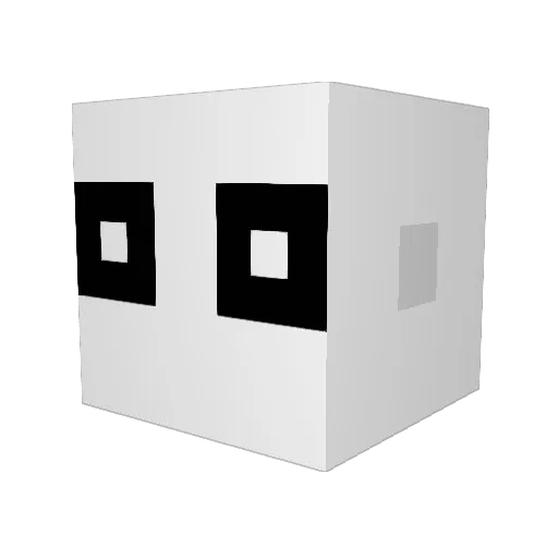 Cidcid Minecraft avatar head, 3D render