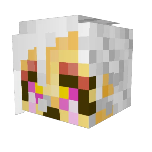 CiddG Minecraft avatar head, 3D render