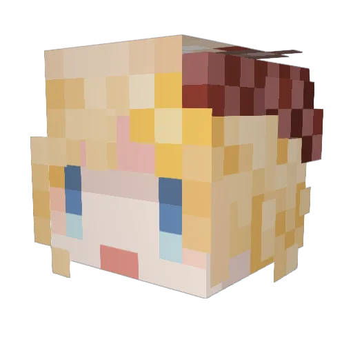 CiderSe Minecraft avatar head, 3D render