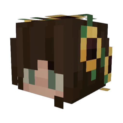 Cidera Minecraft avatar head, 3D render