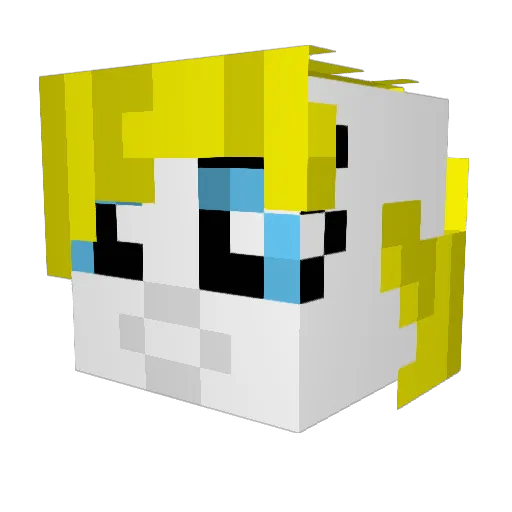 Ciderplease Minecraft avatar head, 3D render
