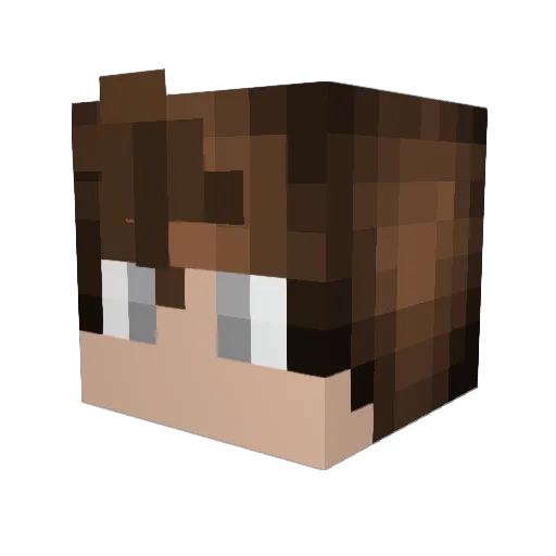 Cidlik Minecraft avatar head, 3D render