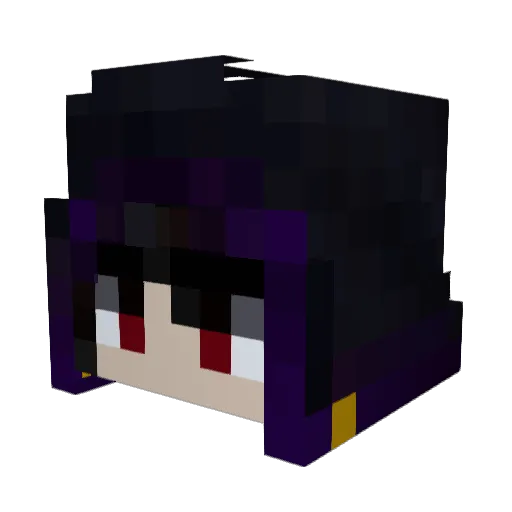 Cidofox Minecraft avatar head, 3D render