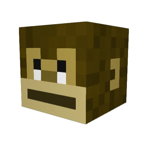 CidosMale Minecraft avatar head, 3D render