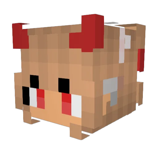 Cidzila Minecraft avatar head, 3D render