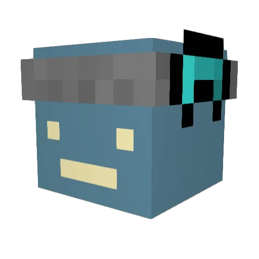Ciechiii Minecraft avatar head, 3D render
