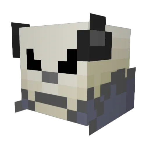 Ciefu Minecraft avatar head, 3D render