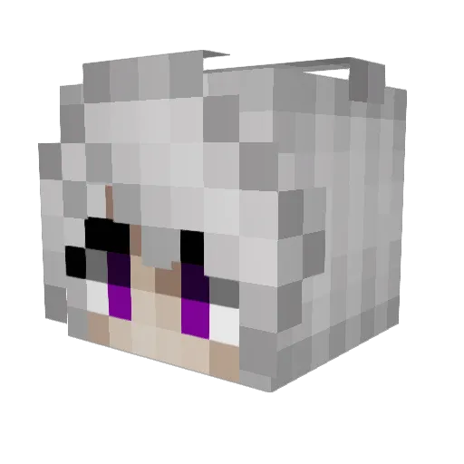 CielSama Minecraft avatar head, 3D render
