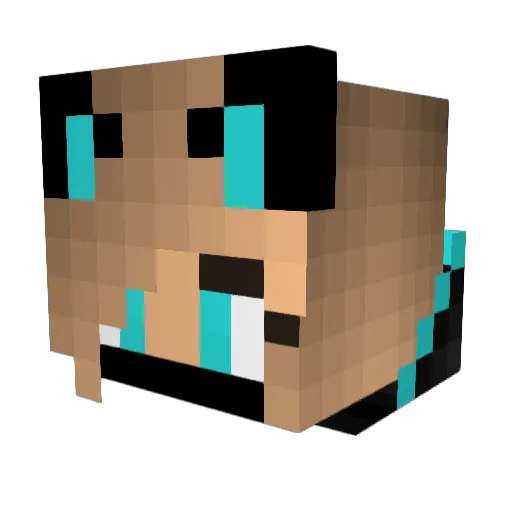 CielaGW Minecraft avatar head, 3D render