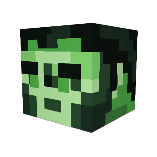 Cielleo Minecraft avatar head, 3D render