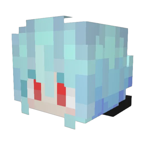 Cielum Minecraft avatar head, 3D render