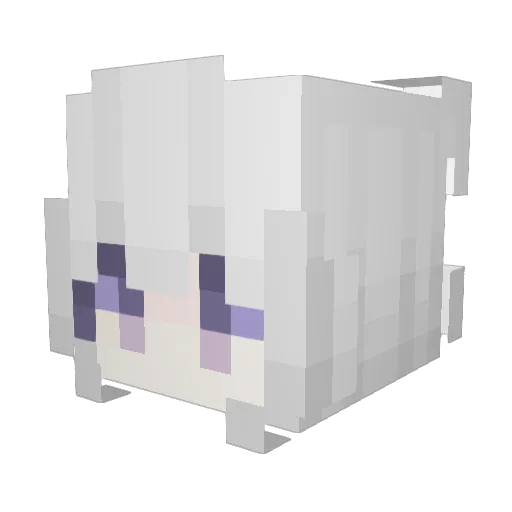 Ciemny_Rys Minecraft avatar head, 3D render